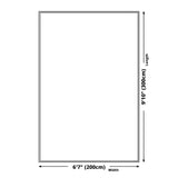 Modern Abstract Polyester Green Rectangle Area Rug #size