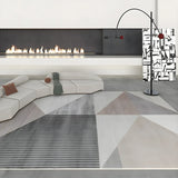 Modern Abstract Rectangle Stain-Resistant Area Rug Image - 2