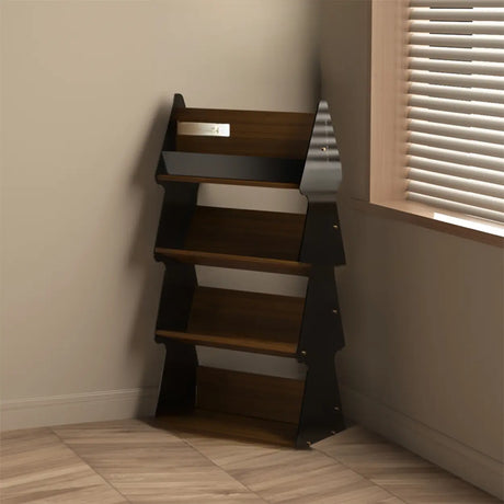 Modern Acrylic 4-Tier Tree Vertical Bookshelf Organizer Image - 2