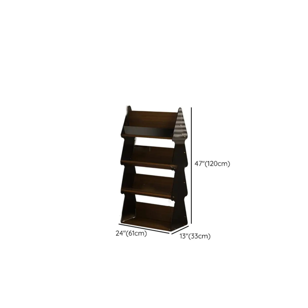 Modern Acrylic 4-Tier Tree Vertical Bookshelf Organizer 