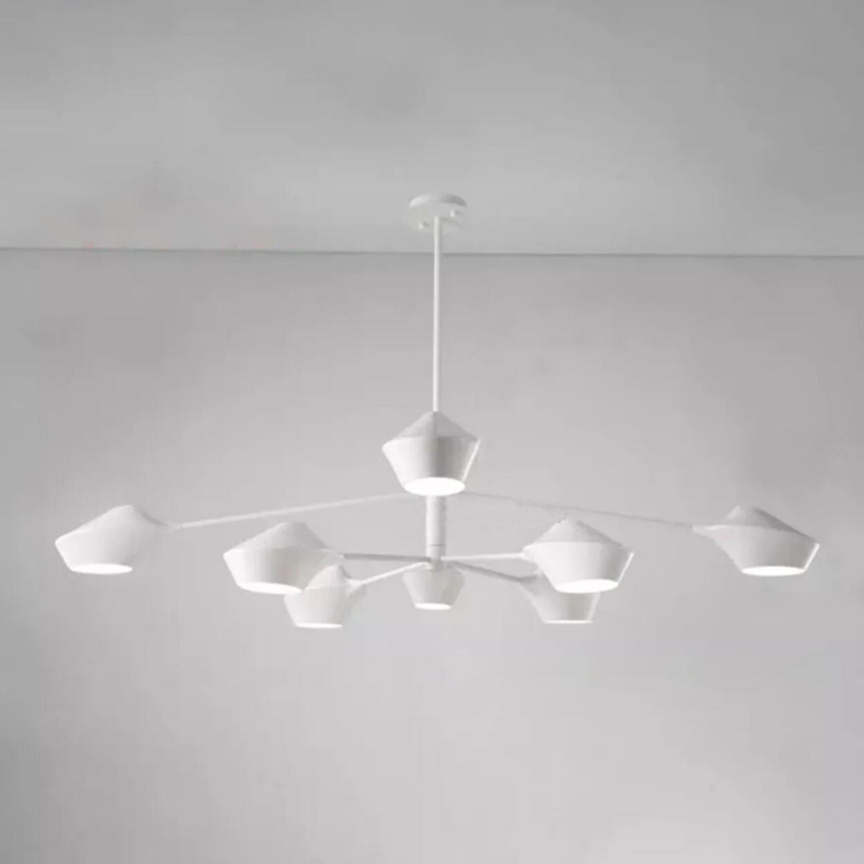 Modern Acrylic Geometric Tiered Sputnik Chandelier Image - 14