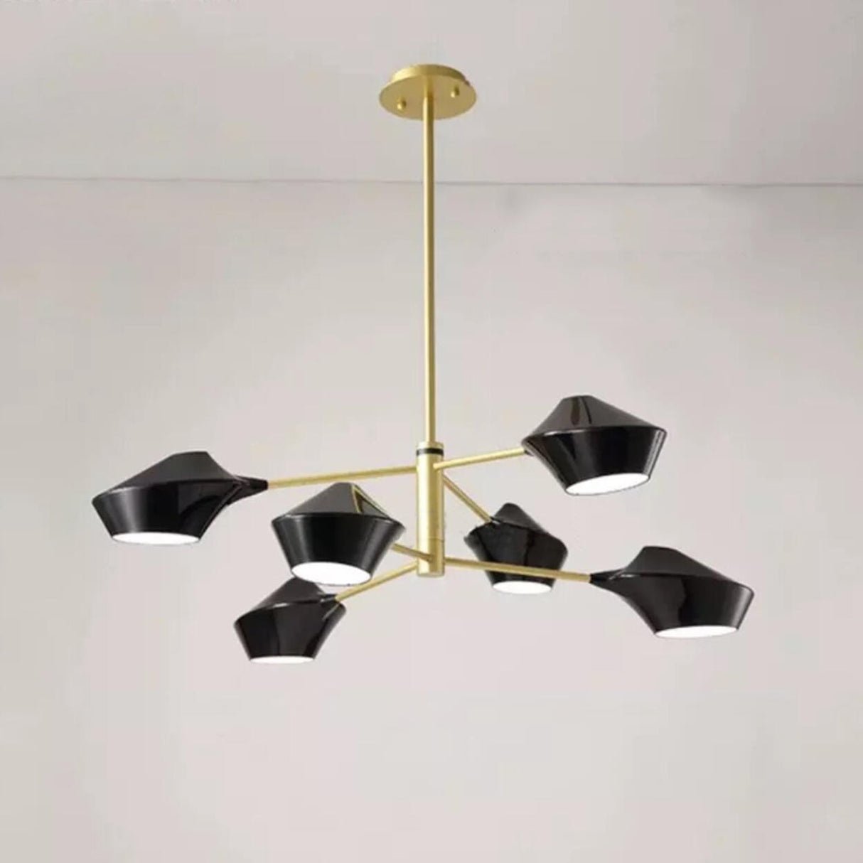 Modern Acrylic Geometric Tiered Sputnik Chandelier Image - 22