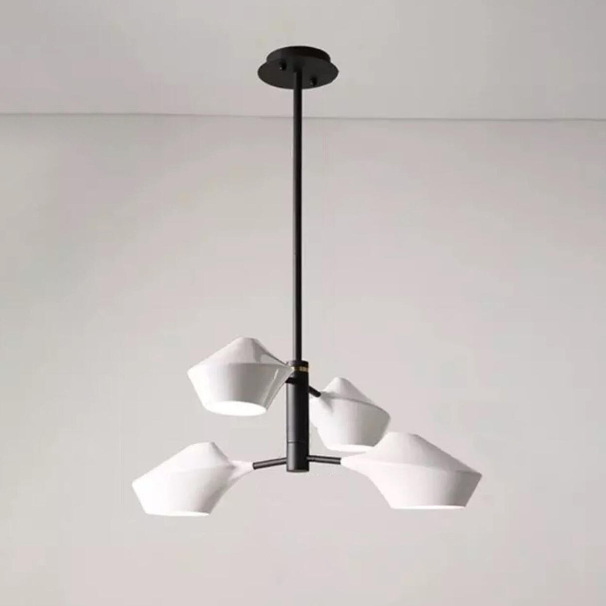 Modern Acrylic Geometric Tiered Sputnik Chandelier Image - 23