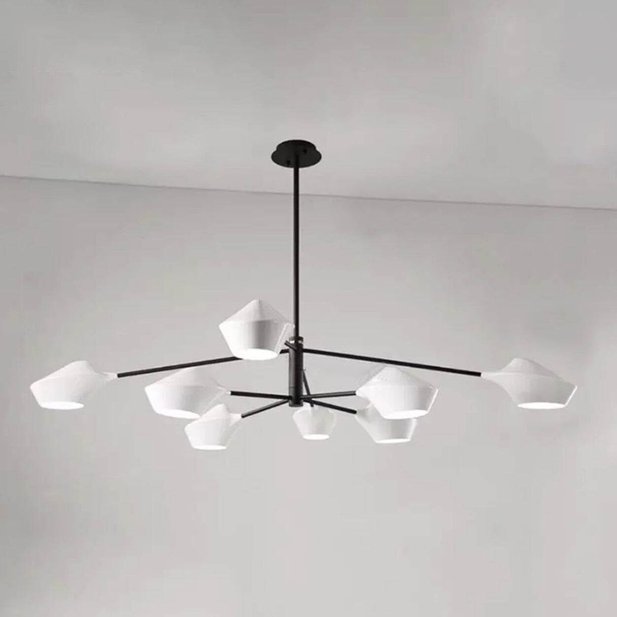 Modern Acrylic Geometric Tiered Sputnik Chandelier Image - 25
