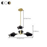Modern Acrylic Geometric Tiered Sputnik Chandelier Image - 27