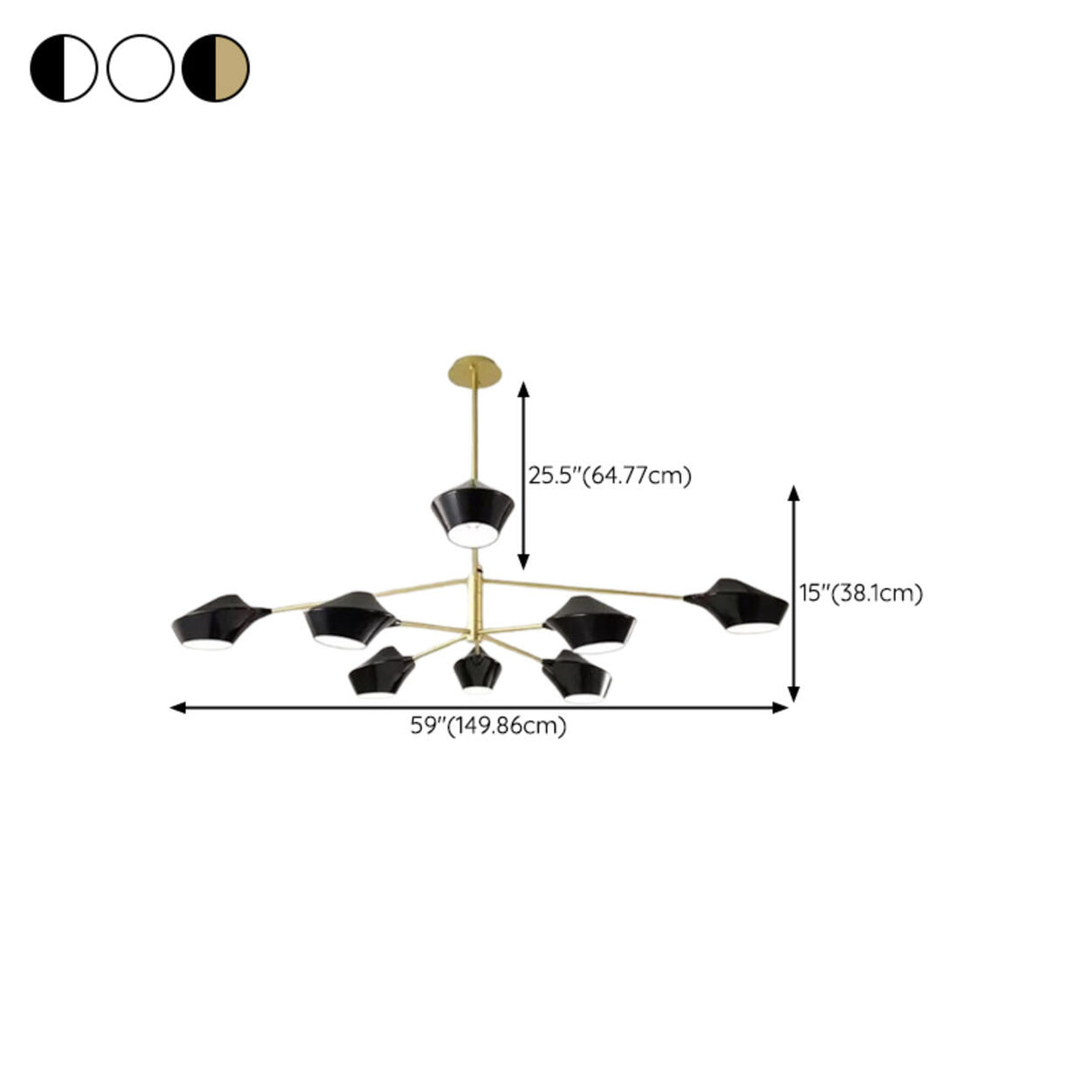 Modern Acrylic Geometric Tiered Sputnik Chandelier Image - 29