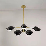 Modern Acrylic Geometric Tiered Sputnik Chandelier Image - 4