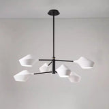 Modern Acrylic Geometric Tiered Sputnik Chandelier Image - 7