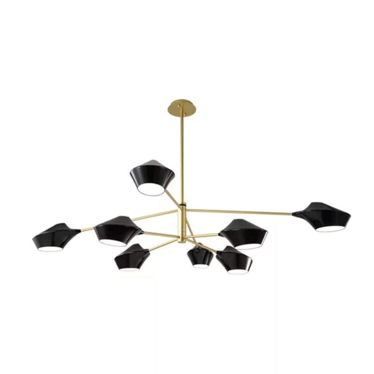 Modern Acrylic Geometric Tiered Sputnik Chandelier Image - 9