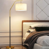 Modern Adjustable Barrel Gold Metal Floor Lamp Image - 3
