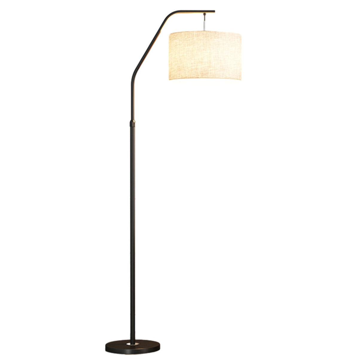 Modern Adjustable Barrel Gold Metal Floor Lamp Image - 5