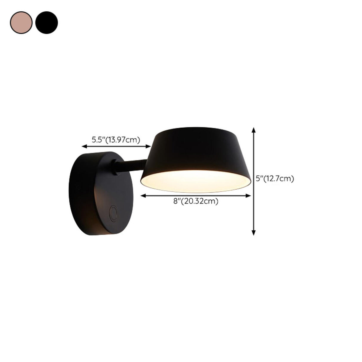Modern Adjustable Black Cylinder LED Wall Sconce Image - 13