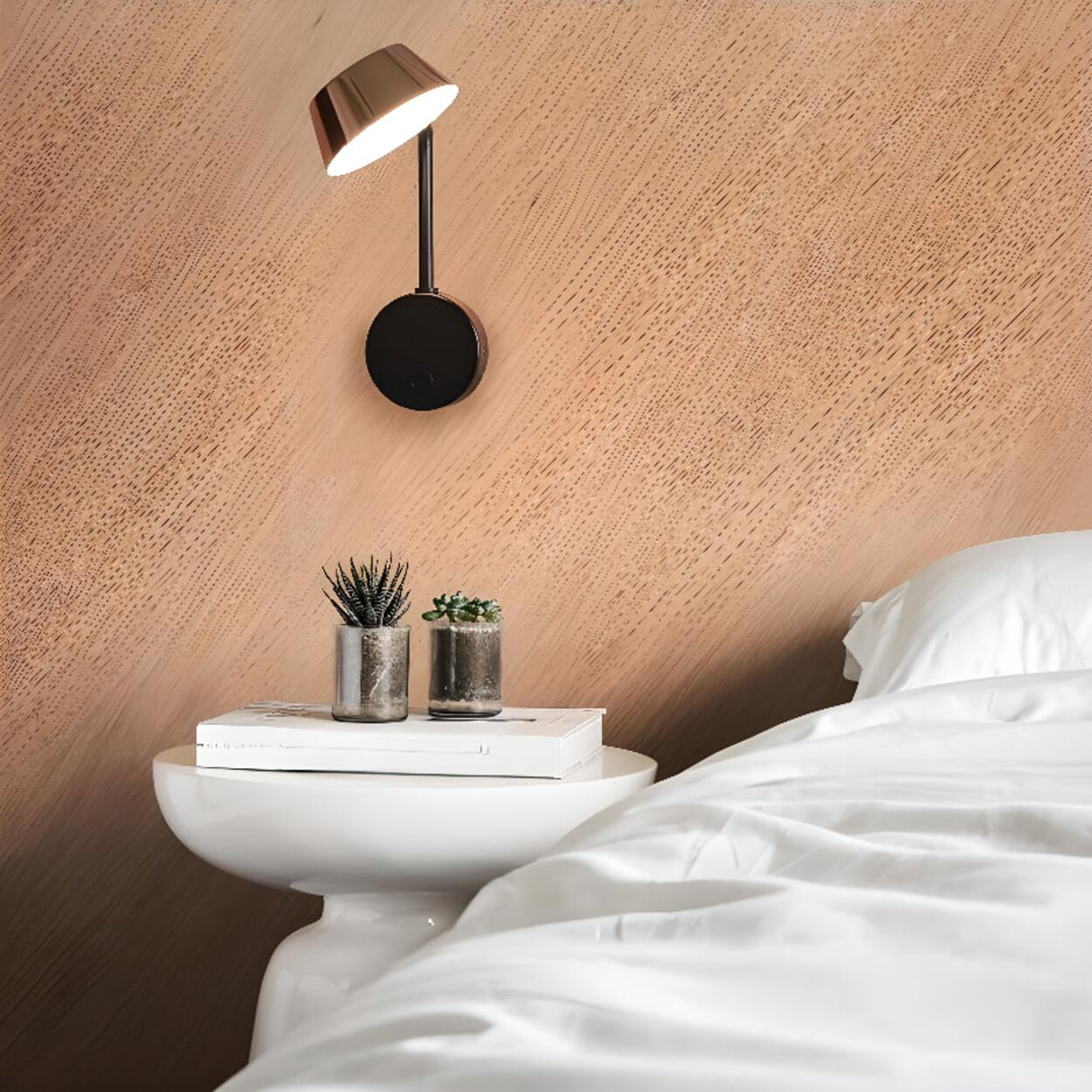Modern Adjustable Black Cylinder LED Wall Sconce Image - 4