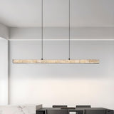 Modern Adjustable Black Linear Island Pendant Light Image - 1