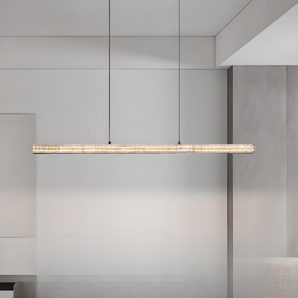 Modern Adjustable Black Linear Island Pendant Light Image - 7
