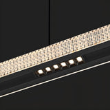 Modern Adjustable Black Linear Island Pendant Light Image - 8