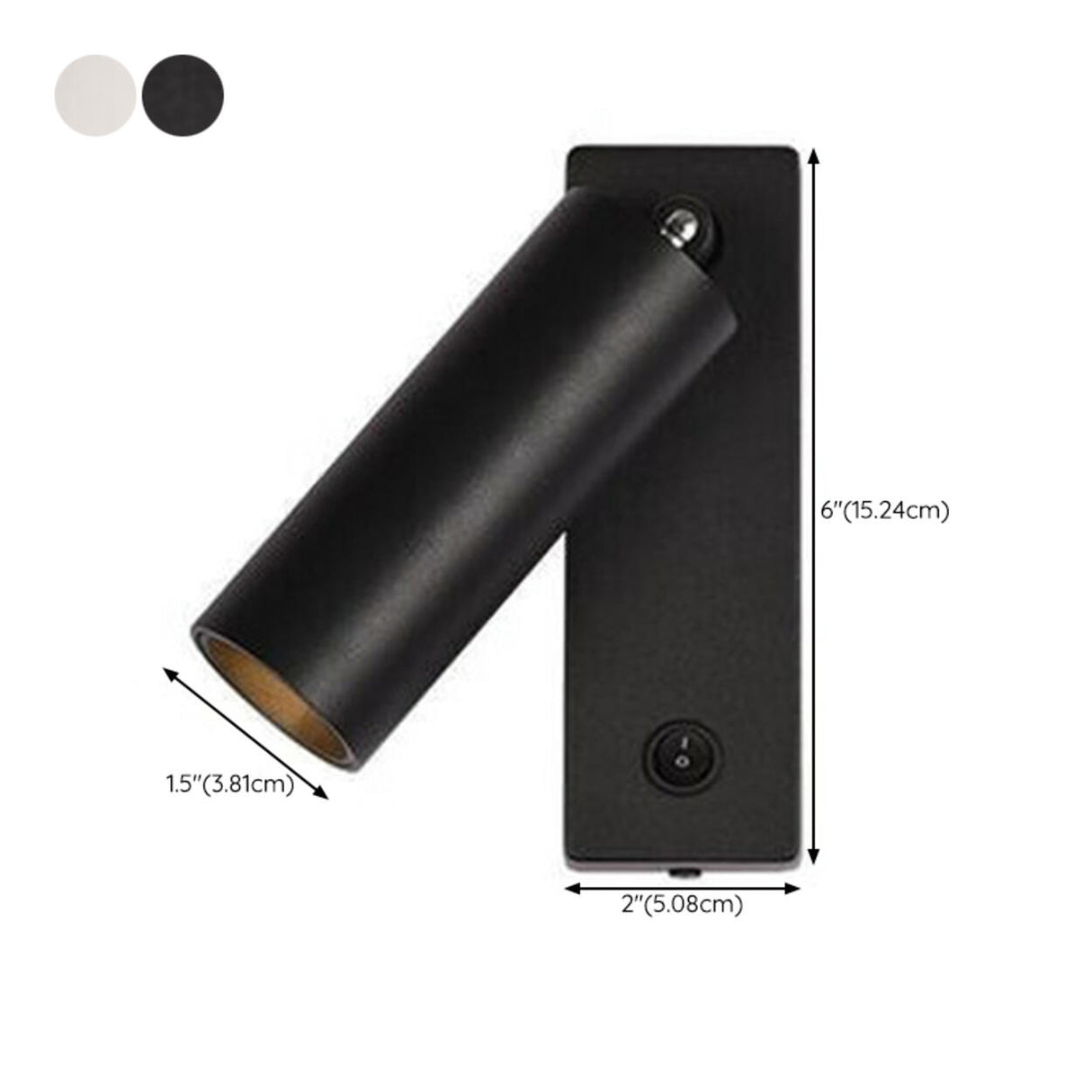 Modern Adjustable Cylinder Bedroom LED Wall Sconce 