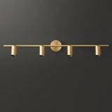 Modern Adjustable Gold Cylinder Vanity Wall Light Image - 14