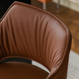 Modern Adjustable Height Rotating Barrel Bar Stools with Arms Image - 15