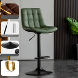 Modern Adjustable Height Square Bar Stools with Rotating Back Image - 7