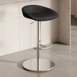 Modern Adjustable Height Swivel Bar Stool with Footrest Image - 11