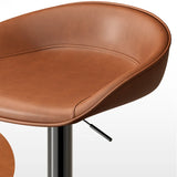 Modern Adjustable Height Swivel Bar Stool with Footrest Image - 12