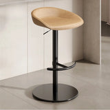 Modern Adjustable Height Swivel Bar Stool with Footrest Image - 13