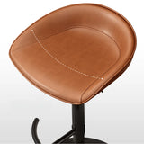 Modern Adjustable Height Swivel Bar Stool with Footrest Image - 14