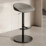Modern Adjustable Height Swivel Bar Stool with Footrest Image - 16