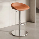 Modern Adjustable Height Swivel Bar Stool with Footrest Image - 8
