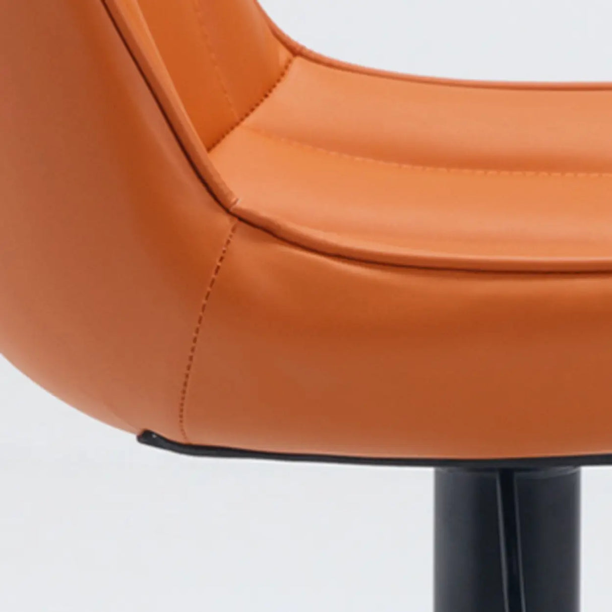 Modern Adjustable Height Swivel Leather Bar Stool with Footrest Image - 12