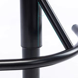 Modern Adjustable Height Swivel Leather Bar Stool with Footrest Image - 6