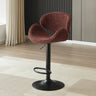 Modern Adjustable Height Swivel Saddle Bar Stool with Footrest Image - 15