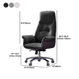 Modern Adjustable Leather Ergonomic Office Chair With Casters #size