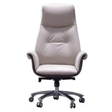 Modern Adjustable Leather Ergonomic Office Chair With Casters Image - 7