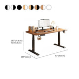 Modern Adjustable Rectangle Wood T-Shape Standing Desk Image - 24