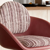 Modern Adjustable Swivel Cushioned Seat Bucket Bar Stool Image - 8