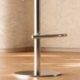 Modern Adjustable Swivel Cushioned Seat Bucket Bar Stool Image - 9