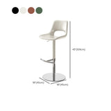 Modern Adjustable Swivel Leather Low Back Bucket Bar Stool #size