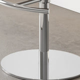 Modern Adjustable Swivel Leather Low Back Bucket Bar Stool Image - 9