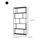 Modern Alloy Frame 5-Shelf Open Display Bookcase Black Image - 10