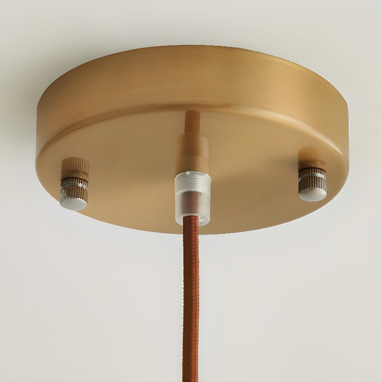 Modern Amber Glass Dome Wood Globe Pendant Light Image - 8