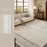Modern Anti-Slip Polyester Linear Rectangle Area Rug Image - 5