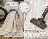 Modern Anti-Slip Polyester Linear Rectangle Area Rug Image - 7