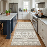 Modern Anti-Slip Polyester Linear Rectangle Area Rug Image - 9