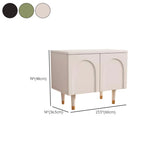 Modern Arch MDF Hallway White Medium Shoe Cabinet #size