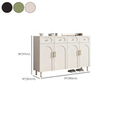 Modern Arch MDF Hallway White Medium Shoe Cabinet Image - 28