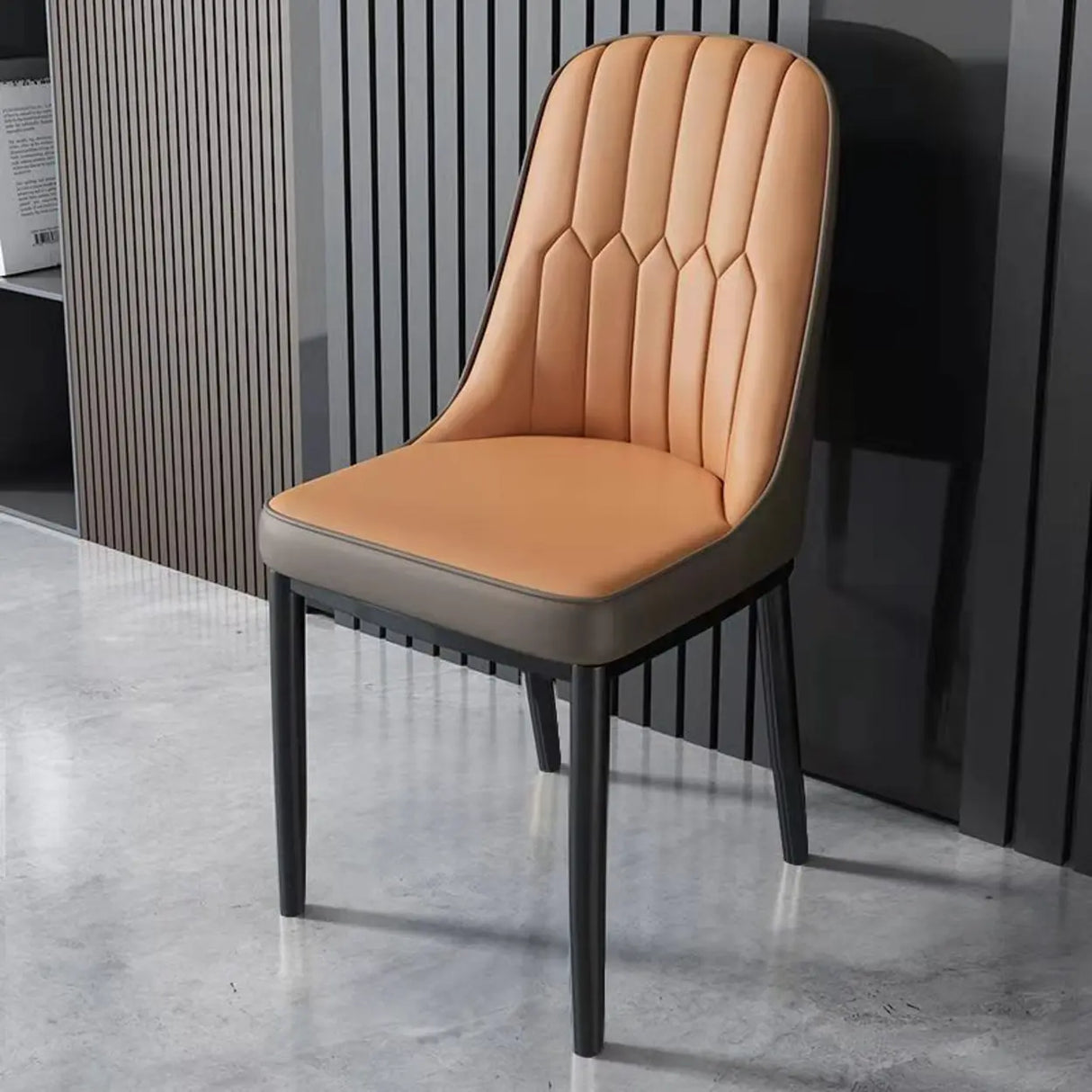 Modern Armless Dining Chairs with Padded Seat and Backrest Image - 10