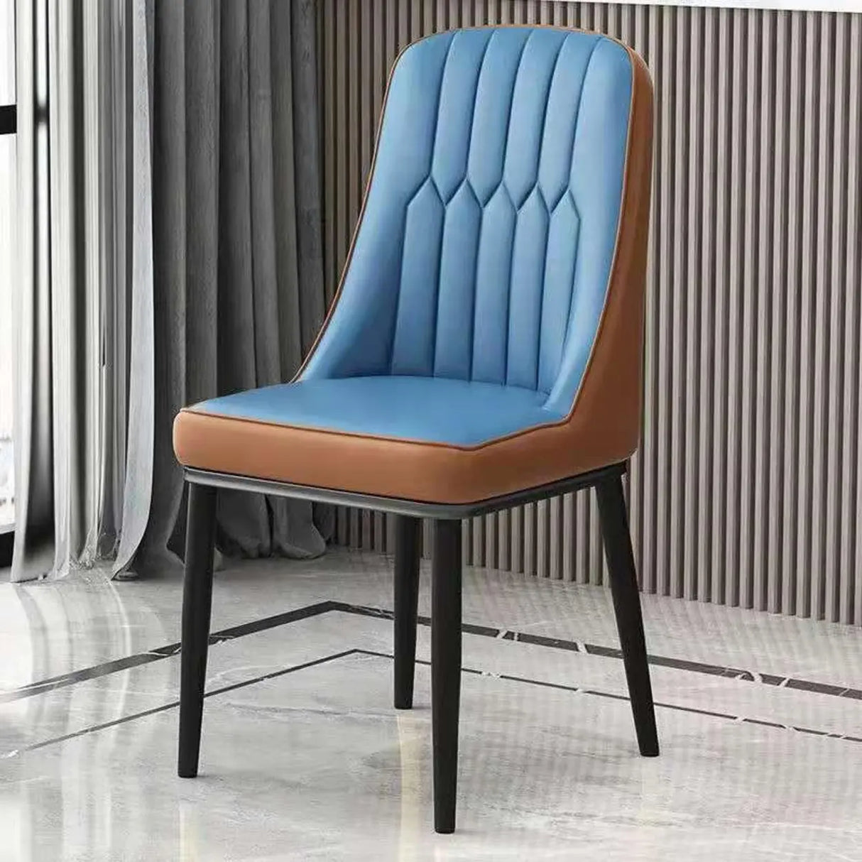 Modern Armless Dining Chairs with Padded Seat and Backrest Image - 18