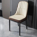 Modern Armless Dining Chairs with Padded Seat and Backrest Image - 20